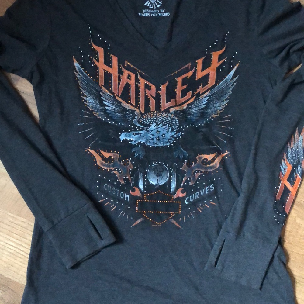 Embellished Harley Davidson Screaming Eagle Top